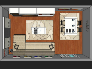 Proyecto 3D salón haltzaleku planta 2D