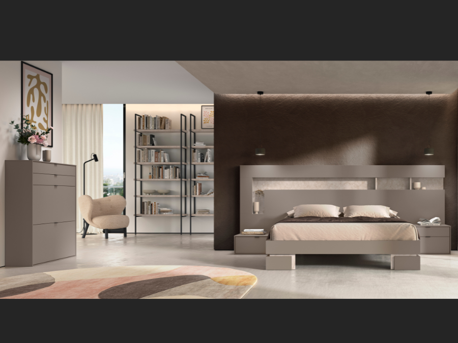 Dormitorio Kroma cabecero Repisa